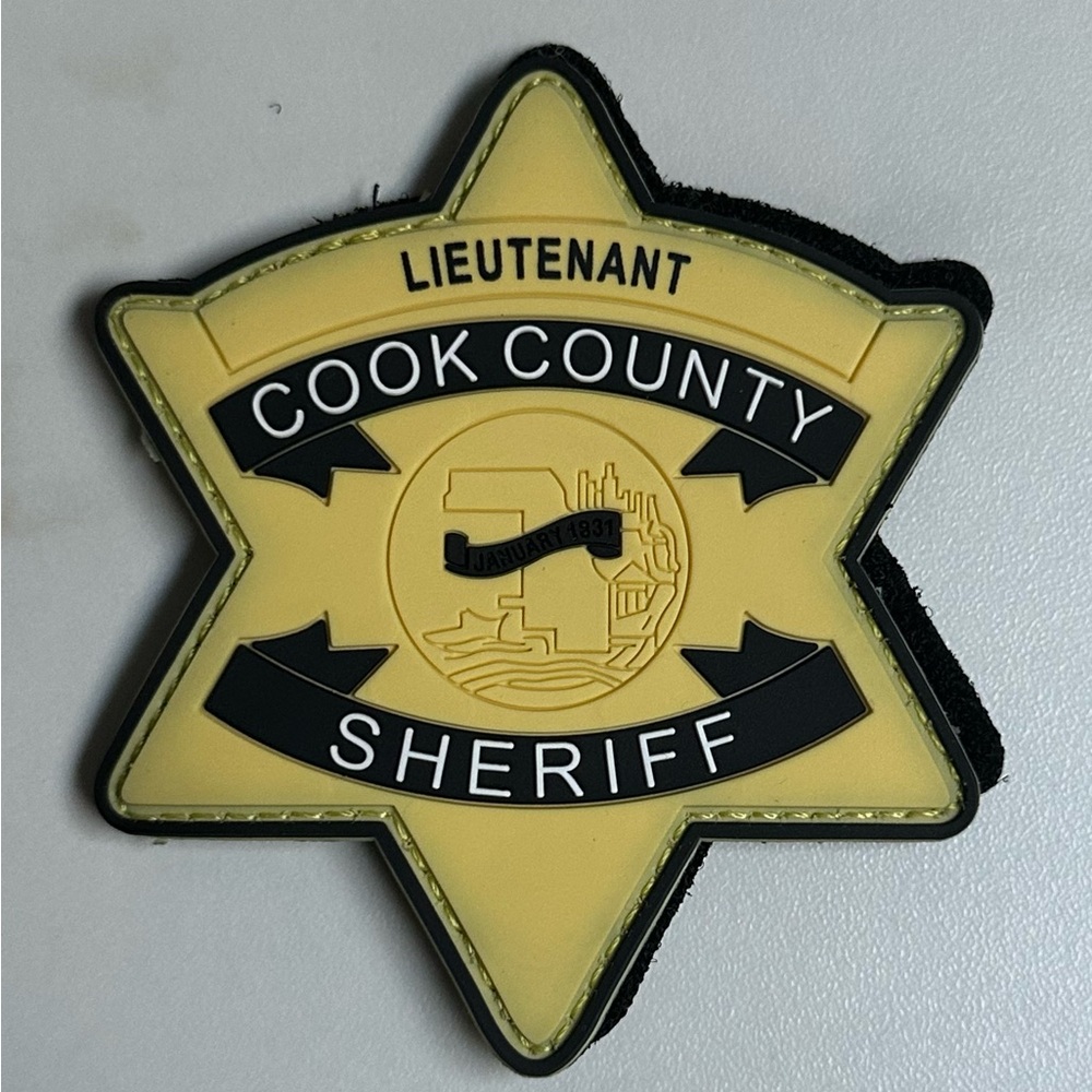 Cook County Sheriff Badge LT  Patch - Gold